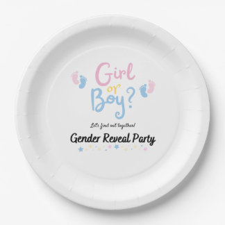 Gender Reveal Boy or Girl? Papieren Bordje