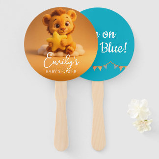 Gender Reveal Hand Fan, Little Lion. It’s a Boy Handwaaier