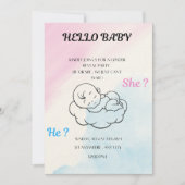 Gender reveal invitation  (Devant)