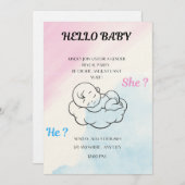 Gender reveal invitation  (Devant / Derrière)