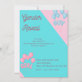 Gender reveal invitation  (Devant)