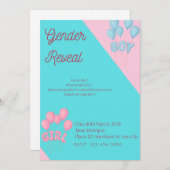 Gender reveal invitation  (Devant / Derrière)