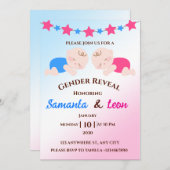 Gender Reveal Invitation Card (Devant / Derrière)
