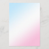 Gender Reveal Invitation Card Kaart (Achterkant)
