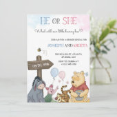 Gender reveal invitation card with joyful imagery  (Debout devant)