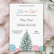 Gender Reveal Invitation with festive theme