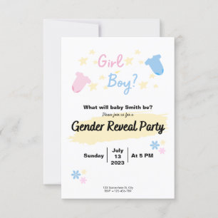 Gender Reveal Kaart