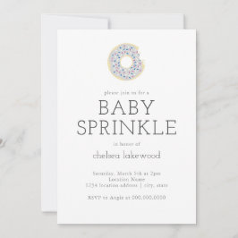 Gender Reveal Party Baby Sprinkle Donut Invitation Kaart