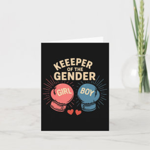 Gender Reveal Party Keeper of Gender Boxing Pink O Kaart
