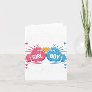 Gender Reveal Party Keeper of Gender Boxing Pink O Kaart