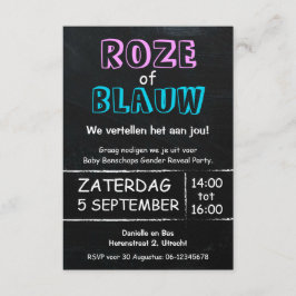 Gender Reveal Party uitnodiging