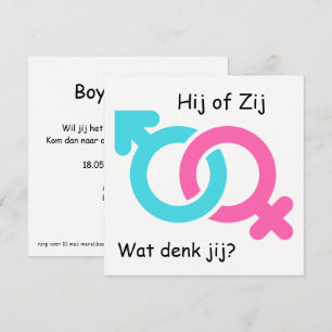 Gender Reveal Party uitnodiging