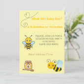 Gender Reveal Theme Bee Save The Date (Staand voorkant)