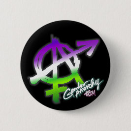 Genderanarchie - Genderqueer kleuren - Pride Butto Ronde Button 5,7 Cm