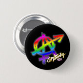 Genderanarchie - regenboogkleuren - Pride Button (Voorkant /achterkant)