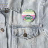 Genderfae LGBT Pride Flag Kikker Ronde Button 5,7 Cm (In situ)