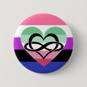 Genderfluid Abroseksueel Polyam Pride Button (Voorkant)