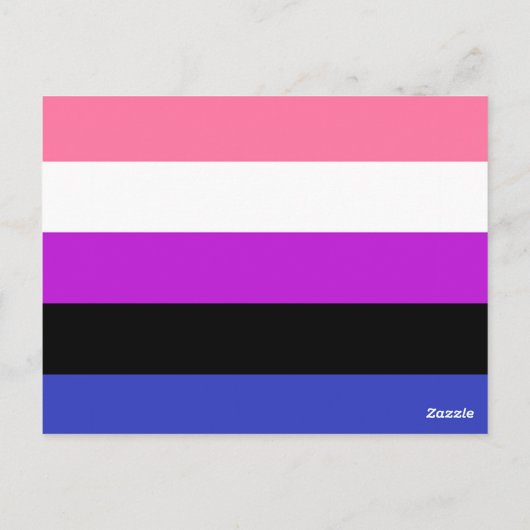 Genderfluid Flag Briefkaart (Achterkant)
