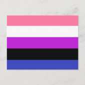 Genderfluid Flag Briefkaart (Voorkant)
