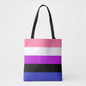Genderfluid Flag LGBT Canvas tas (Voorkant)