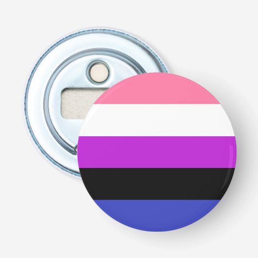 Genderfluid Flag LGBT Fles Opener (Voorkant)
