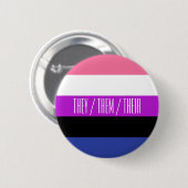 Genderfluid Flag Pronoun Button (Voorkant /achterkant)