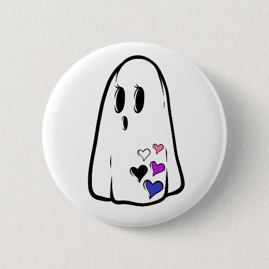 Genderfluid Pride Ghost Ronde Button 5,7 Cm (Voorkant)