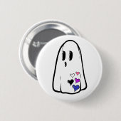 Genderfluid Pride Ghost Ronde Button 5,7 Cm (Voorkant /achterkant)
