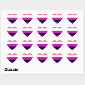 Genderfluid Pride Vlag Hart Sticker (Vel)