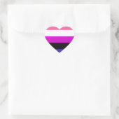 Genderfluid Pride Vlag Hart Sticker (Tas)