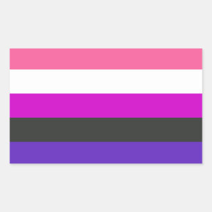 Genderfluid Pride Vlag Rechthoekige Sticker