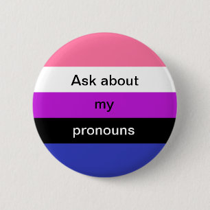 Genderfluid vraagt over Mijn Button van