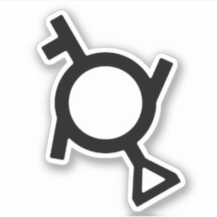 Genderfluïde derde gender demimeisje gendersymbool sticker
