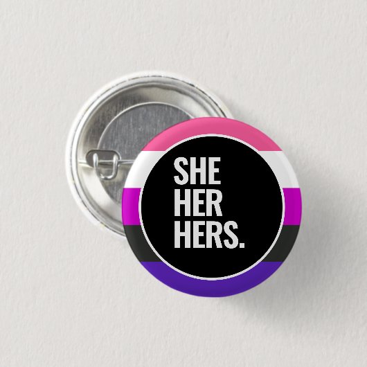 Genderfluïde trots ronde button 3,2 cm (Voorkant /achterkant)