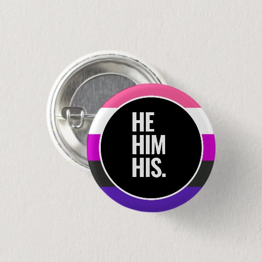 Genderfluïde trots ronde button 3,2 cm (Voorkant /achterkant)