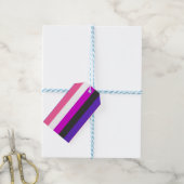 Genderfluïde vlag cadeaulabel (Met Touw)