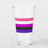 Genderfluïde vlag glas (Voorkant)