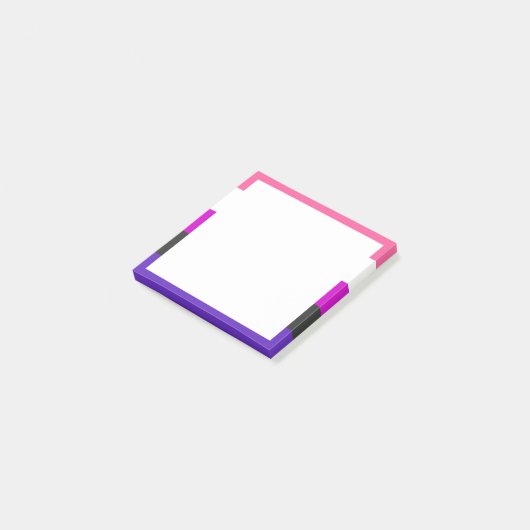 Genderfluïde vlag post-it® notes (Schuin)