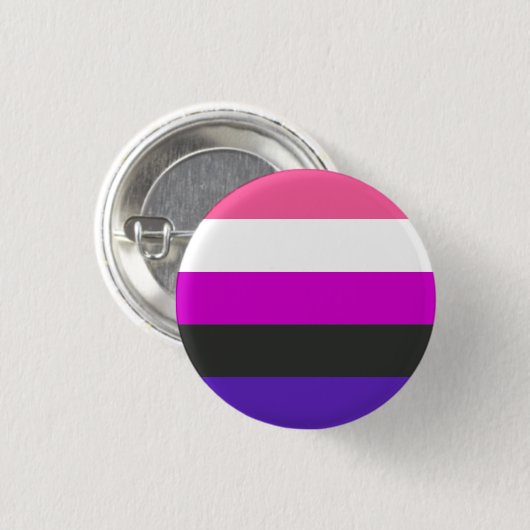 Genderfluïde vlag ronde button 3,2 cm (Voorkant /achterkant)