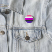 Genderfluïde vlag ronde button 3,2 cm (In situ)