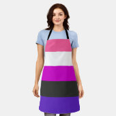 Genderfluïde vlag schort (Gedragen)