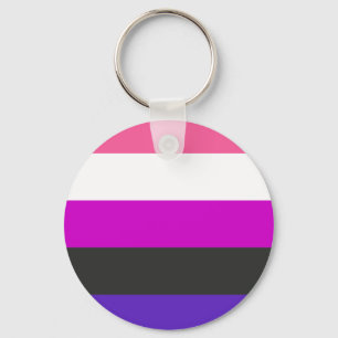 Genderfluïde vlag sleutelhanger