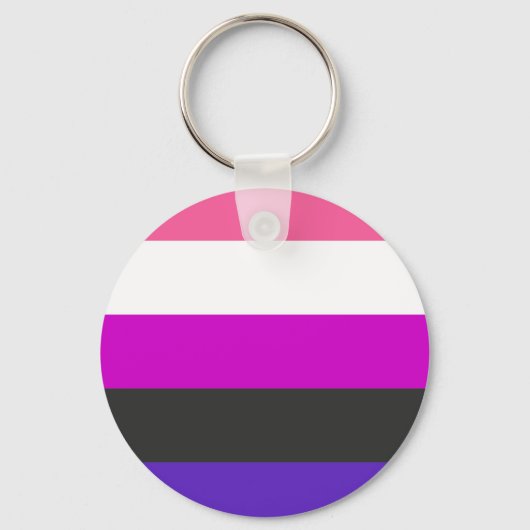 Genderfluïde vlag sleutelhanger (Voorkant)