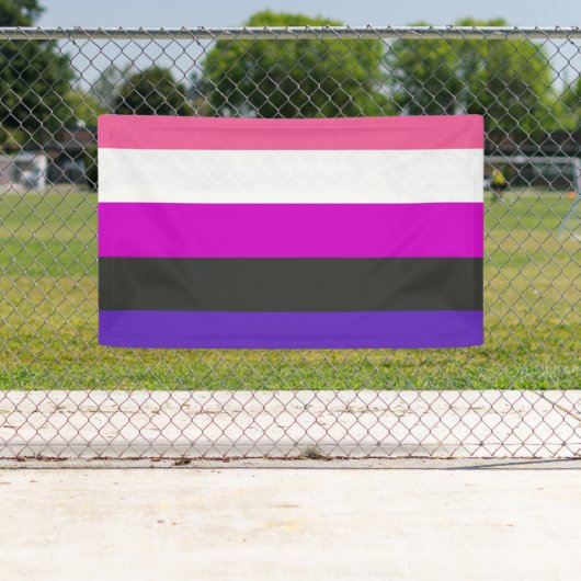 Genderfluïde vlag spandoek (Insitu)