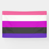 Genderfluïde vlag spandoek (Horizontaal)
