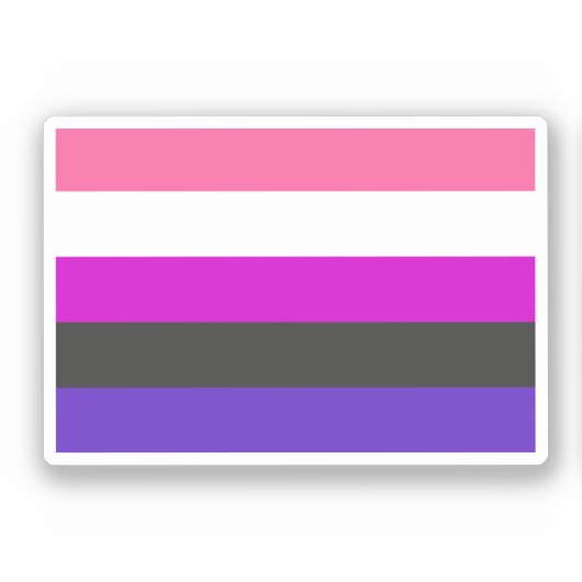 Genderfluïde vlag sticker (Voorkant)