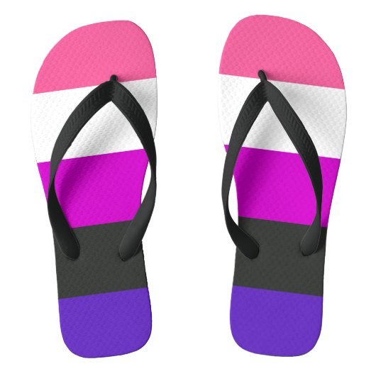 Genderfluïde vlag teenslippers (Voetbed)