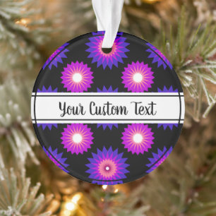 Genderfluidity pride black flower ornament