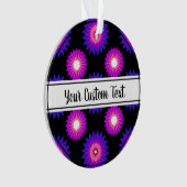 Genderfluidity pride black flower ornament (voorkant)