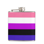 Genderfluidity Pride flag Flask Heupfles (Voorkant)
